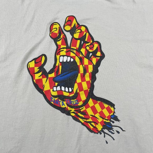 Santa Cruz T-Shirt Mens XXL Arch Checkered Screaming Hand Tee - Picture 5 of 6